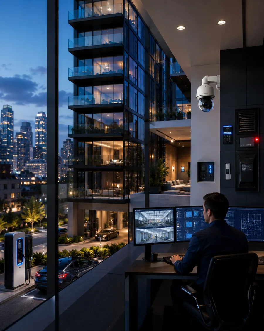 Smart real estate security and building control environment